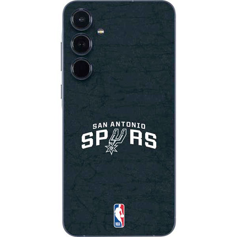 NBA San Antonio Spurs Distressed Galaxy A55 5G Skin